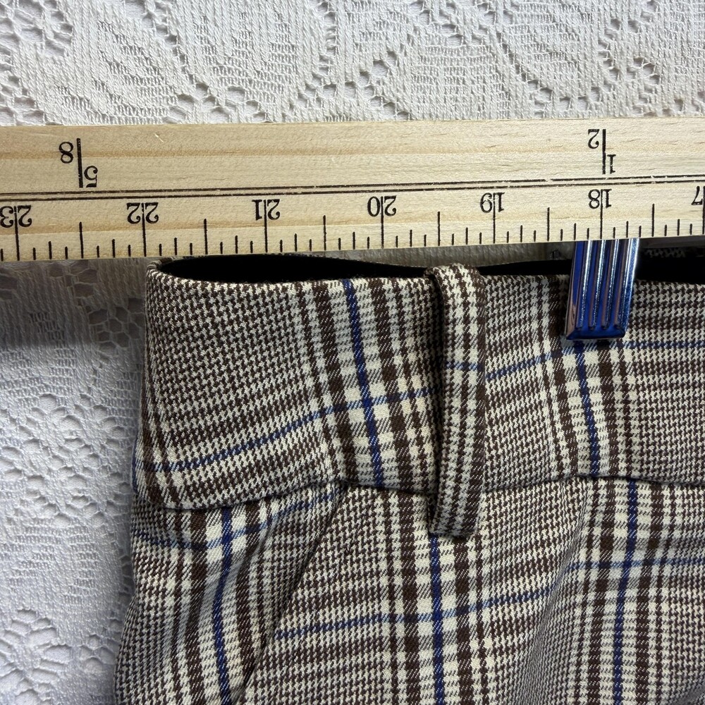 Ava & Viv Dress Pants Womens 22W Brown Plaid Tapered Ankle Stretch Workwear - Picture 6 of 11